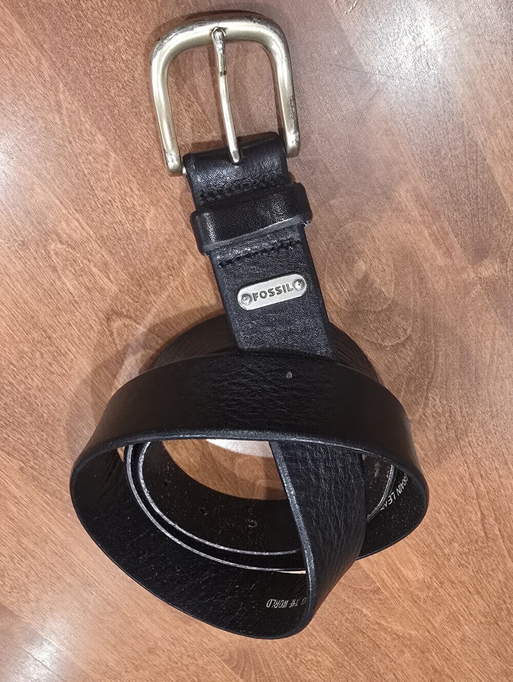 Fossil Men's Genuine Leather Black Belt Size 100/40